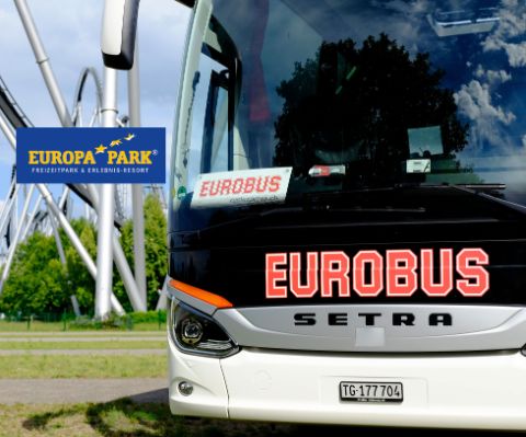 Avec l’Eurobus à Europa-Park