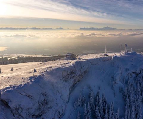 Le domaine skiable pour les familles de Sainte-Croix / Les Rasses dans le Jura vaudois 