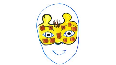 Modèle de maquillage d’une girafe