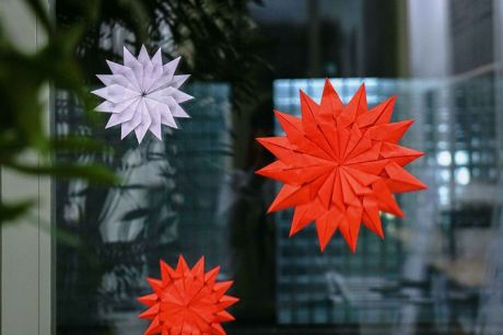 Weihnachtsstern Fensterdekoration