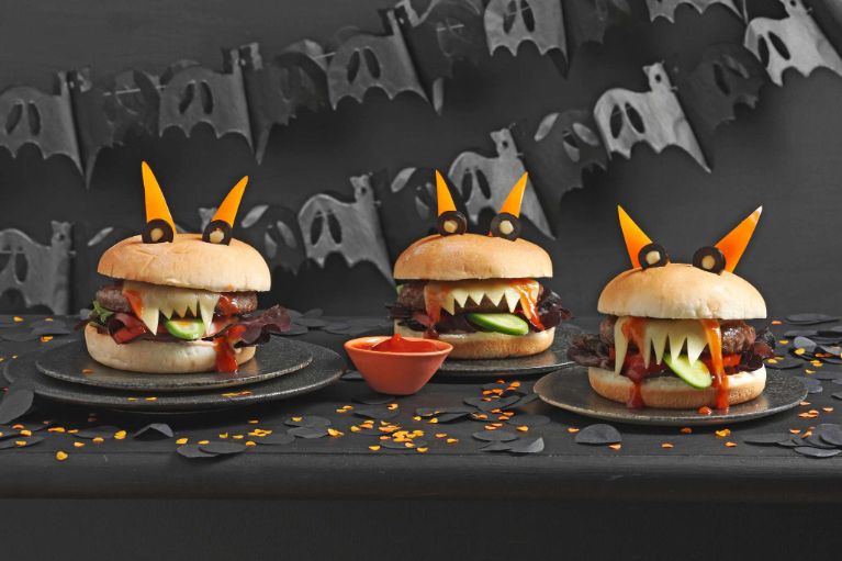 Burger monstre d'Halloween