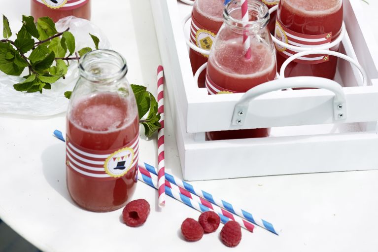 Limonade aux framboises