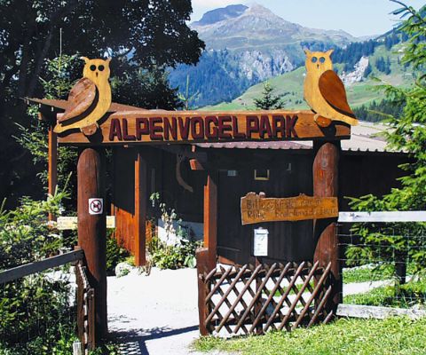Entrée du parc d'oiseaux alpins de Grindelwald