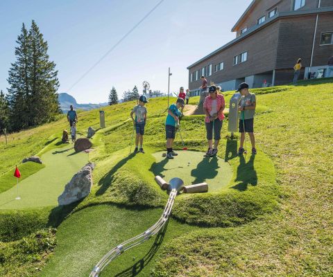 Adventure Golf Anlage auf der Prodalp