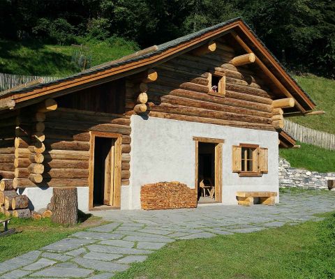 Bella casa in legno sul sentiero di Heidi