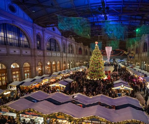 Ansicht des Zürcher Christkindlimarkt im Hauptbahnhof Zürich - ©Jessica Sciulli97