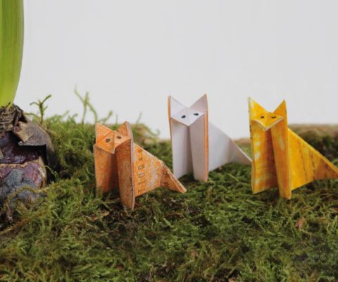 Mignon, futé et vite fait: le renard en origami