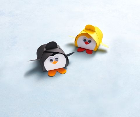 La scatola regalo a forma di pinguino fai da te da regalare 