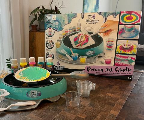 Set da pouring art di Art Lab montato