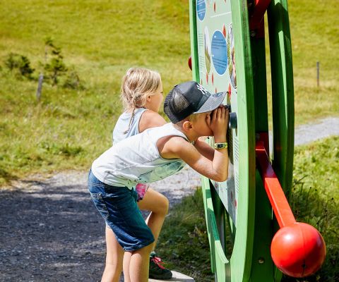 Kinder in der Moor-Erlebniswelt 