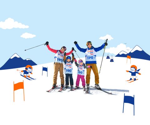 Familie beim Migros Ski-Day