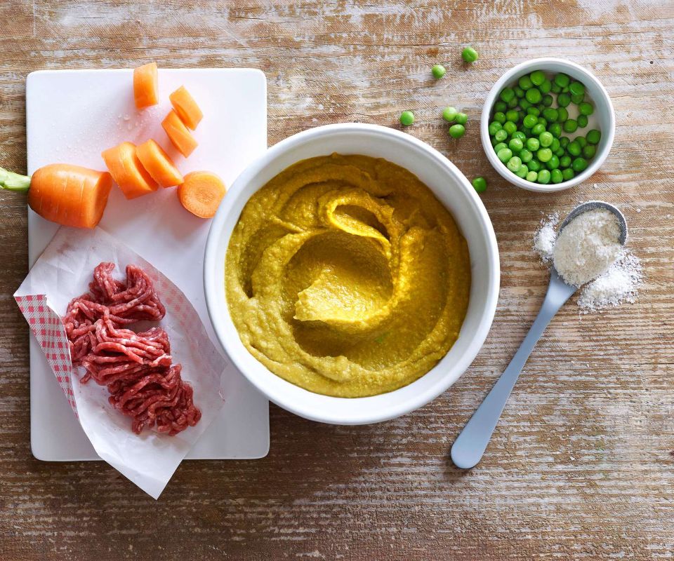 Gemüse-Reis-Brei mit Rind | Famigros Gemüse-Reis-Brei mit Rind | Famigros