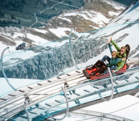 L'Alpine Coaster del Glacier 3000 è la pista per slittini più alta del mondo