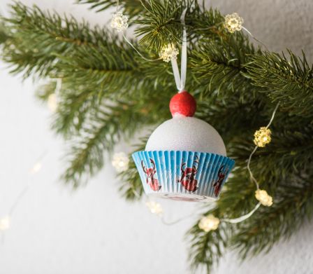 Cupcake per decorare l'albero natalizio
