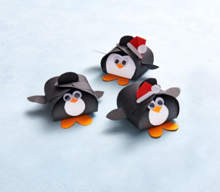 La boîte cadeau en forme de pingouin à réaliser soi-même et à offrir 