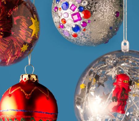 Selbst gebastelte Christbaum-Dekoration