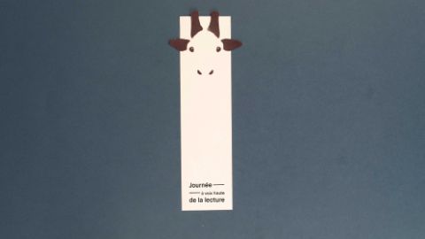 Bastelanleitung Buchzeichen Giraffe