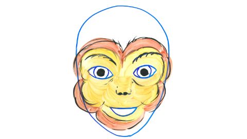Modèle de maquillage d’un singe