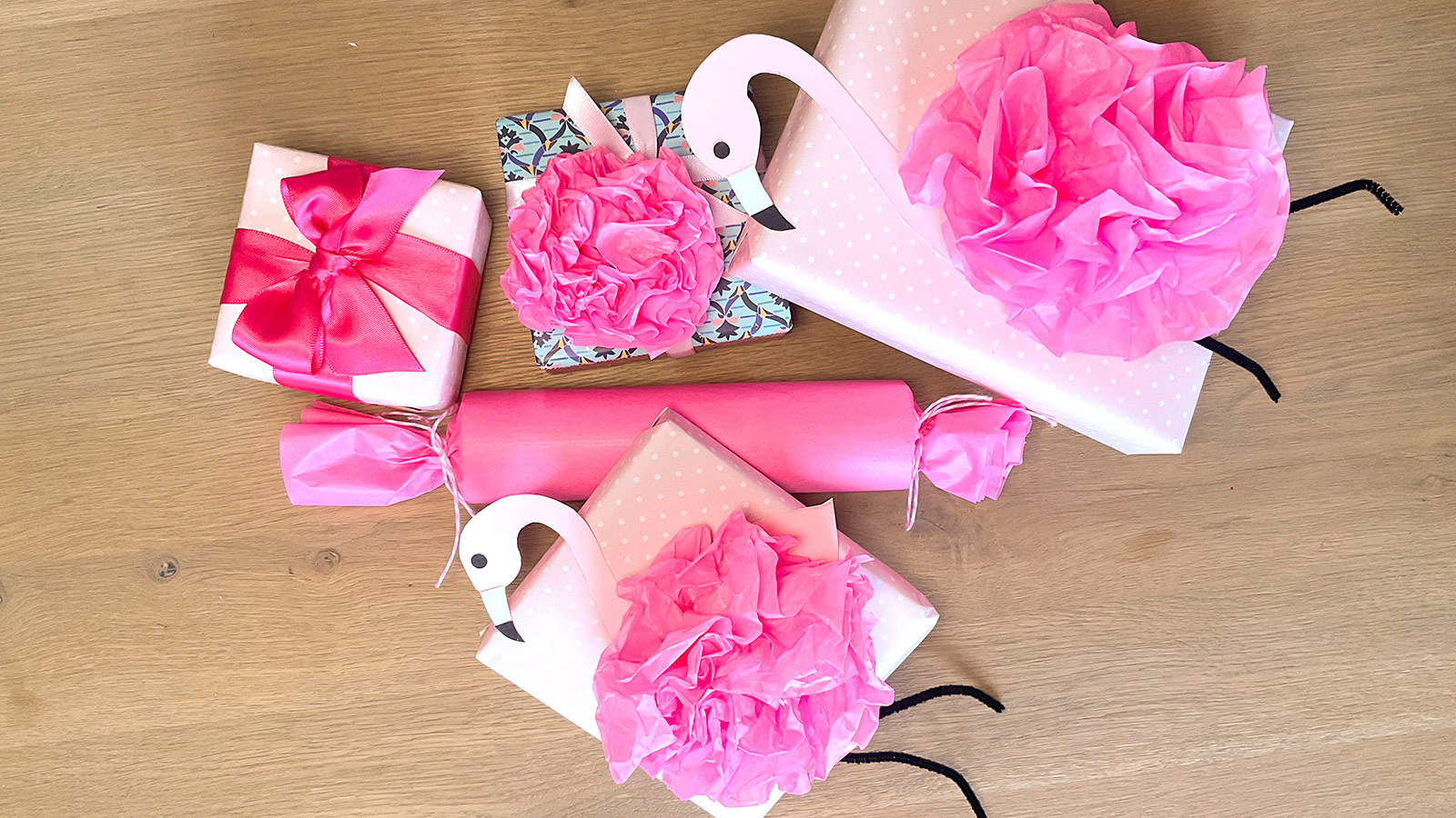 Stilvolle Verpackung für Gutscheine: Geschenk-Rahmen Flamingos