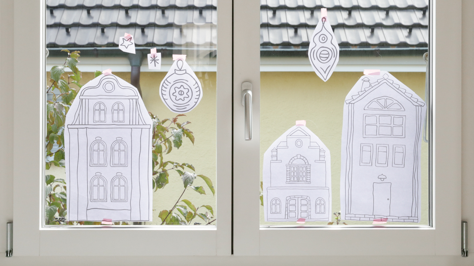 Decorazione per finestra decorazione per finestre per il fai da te con bambini colore: bianco MagicGel motivo: renna 10 x 17 cm