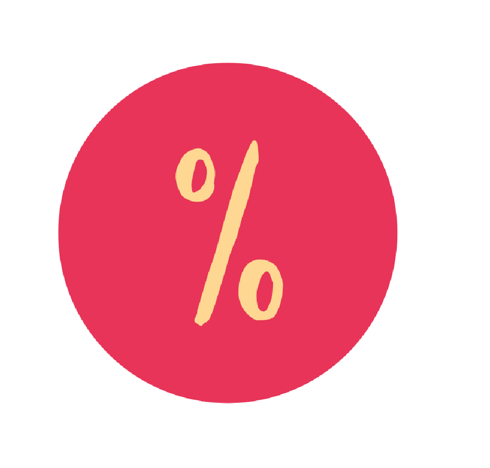 Prozent-Bubble-rot